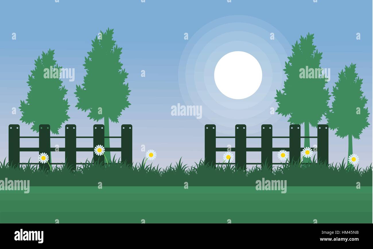 Tree at spring landscape vector art Stock Vector Image & Art - Alamy