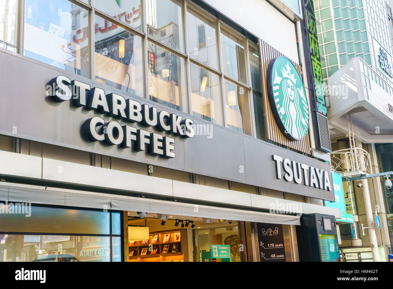 TOKYO, JAPAN 24 November 2015. Starbucks Coffee background. Founded