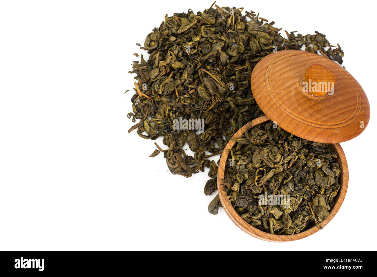 Dried green tea leaves Stock Photo Alamy