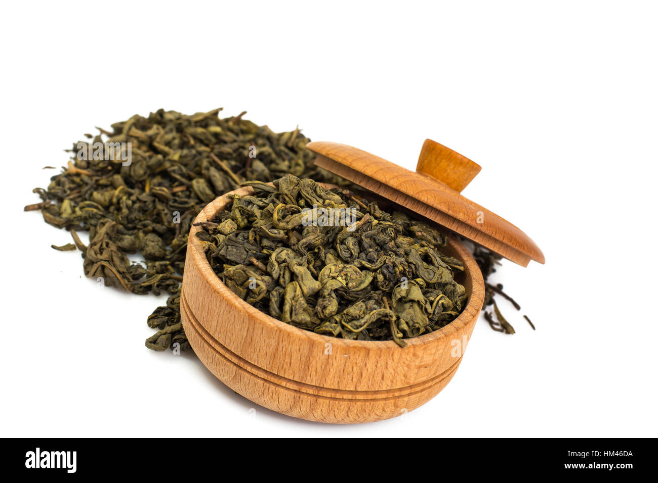 Dried green tea leaves Stock Photo Alamy