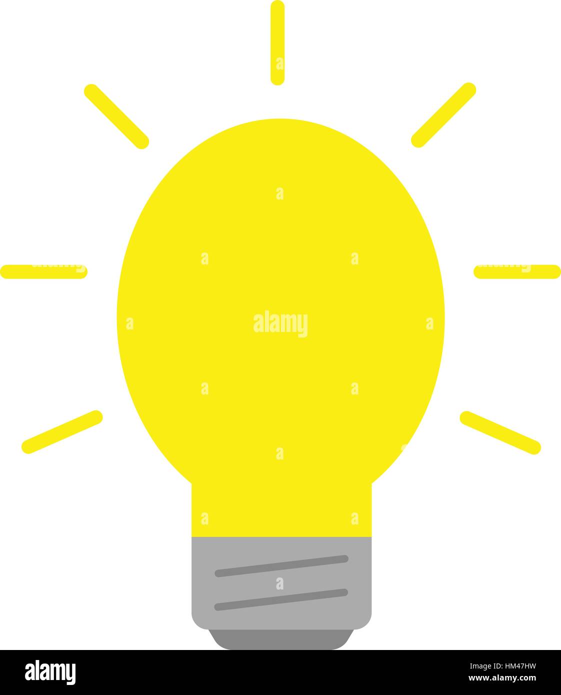 Vector yellow light bulb glowing Stock Vector Image & Art - Alamy