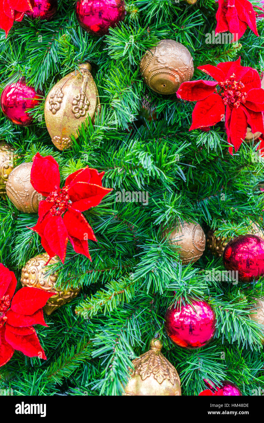 Christmas tree and decorations Stock Photo Alamy