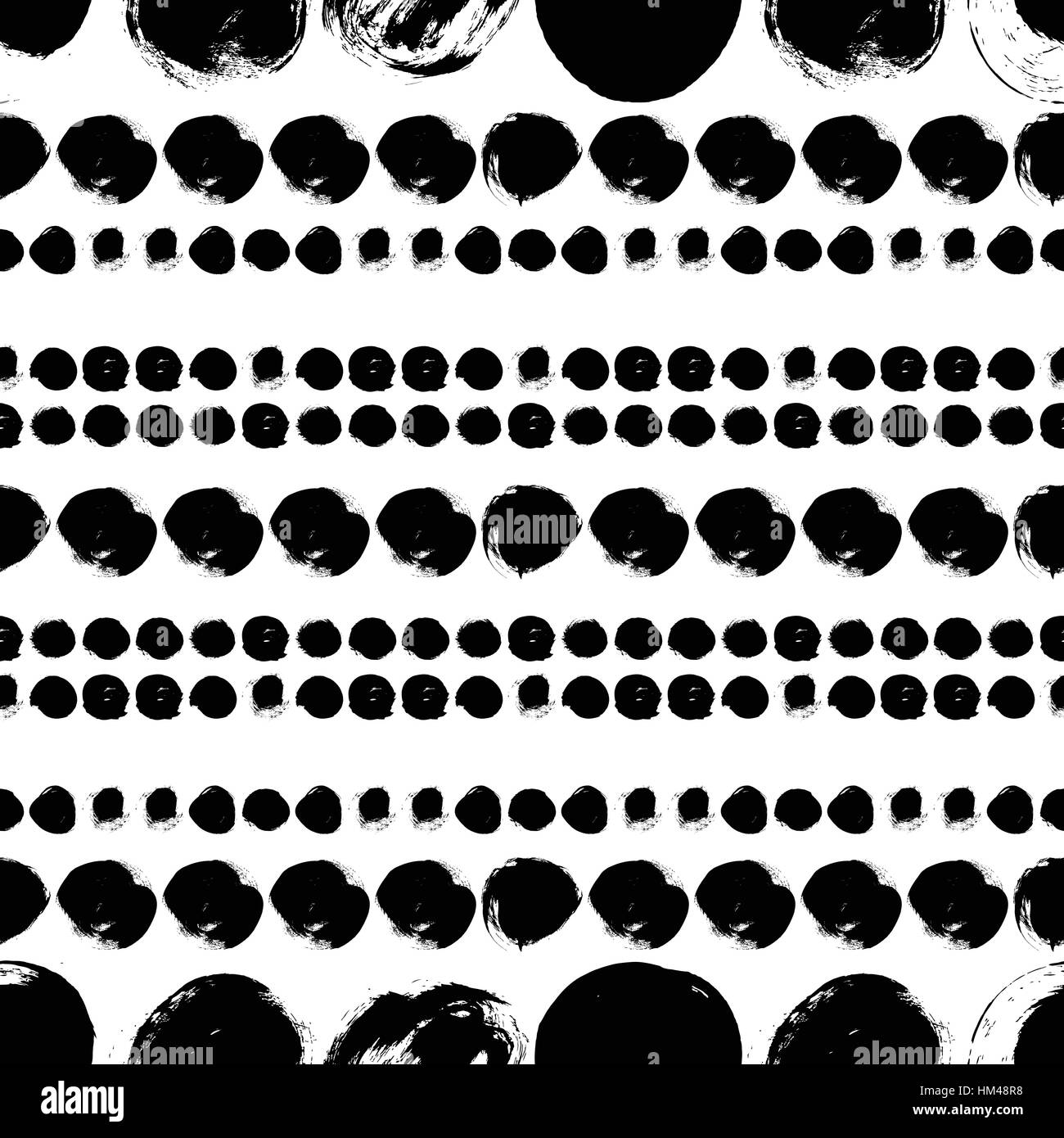 Seamless black and white pattern with circles Stock Vector Image & Art ...
