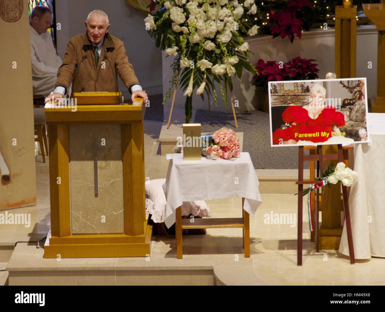 The funeral of legendary actress Zsa Zsa Gabor at the Church of the Stock  Photo - Alamy