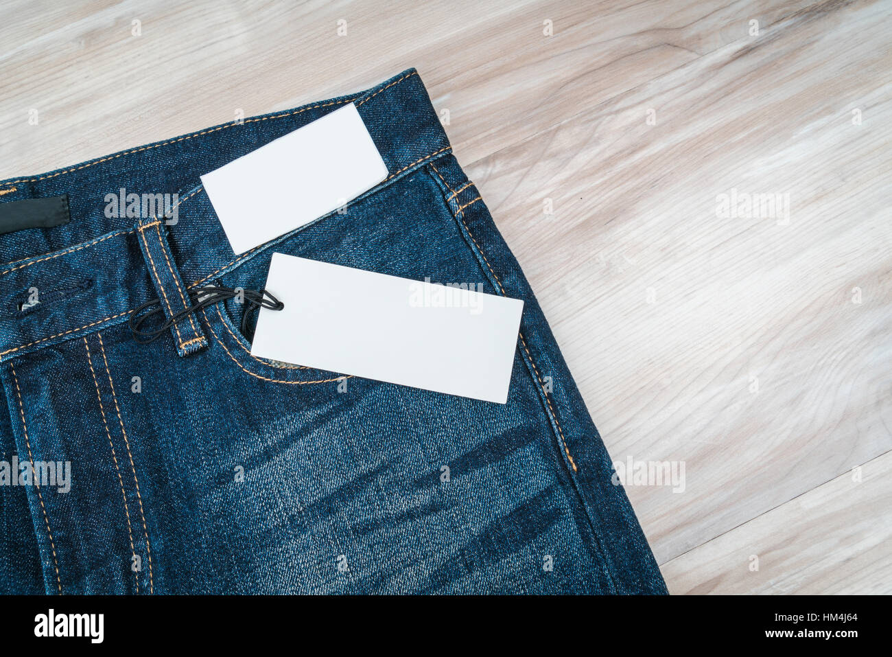 Denim jeans pocket with price tag hi 