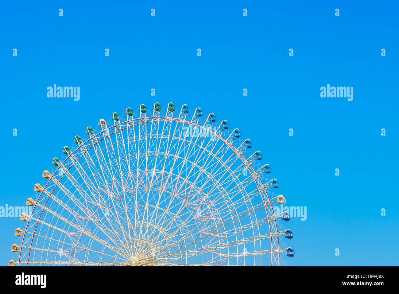 Ferris Wheel with Blue Sky Stock Photo - Alamy
