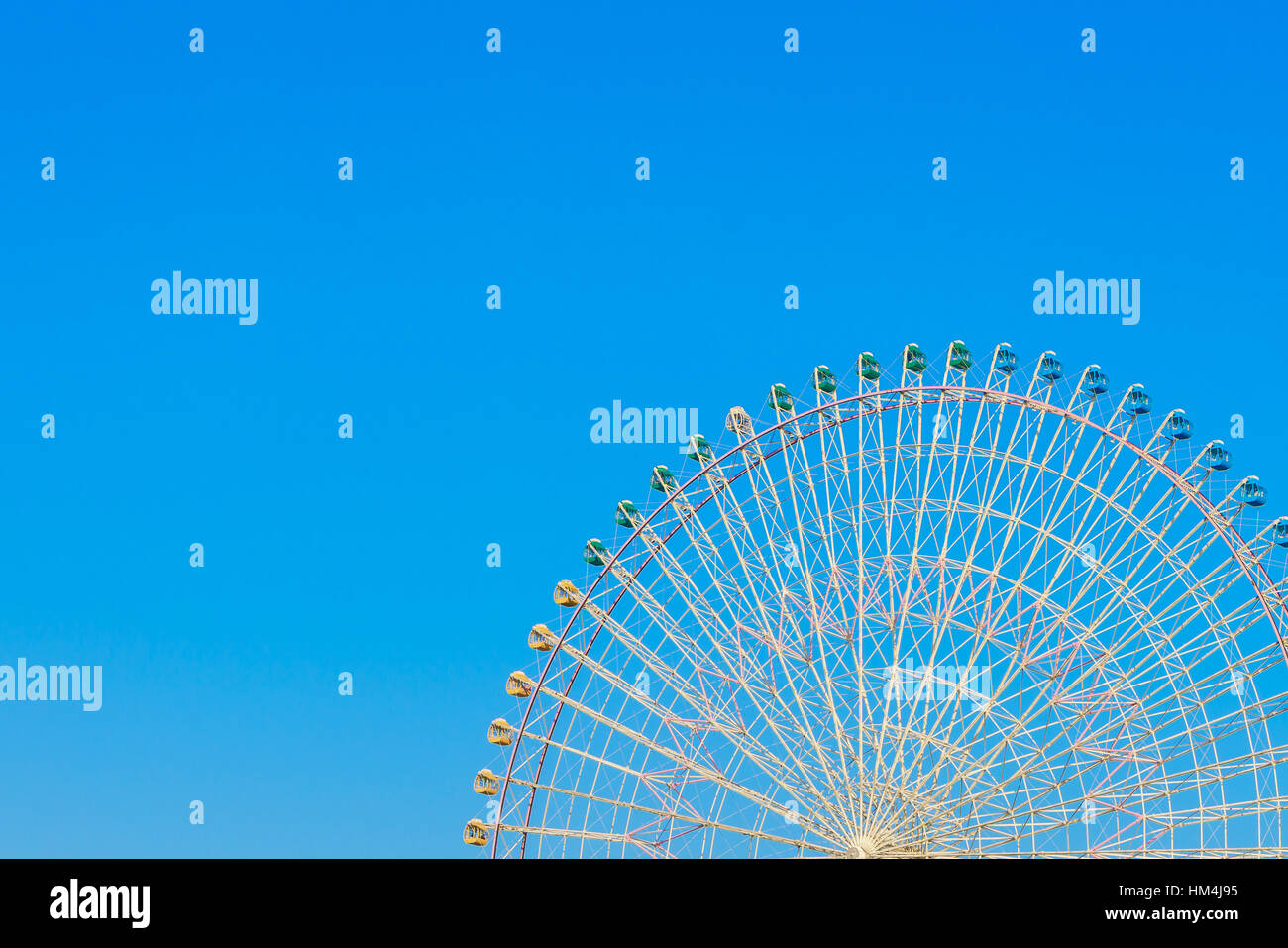 Ferris Wheel with Blue Sky Stock Photo - Alamy
