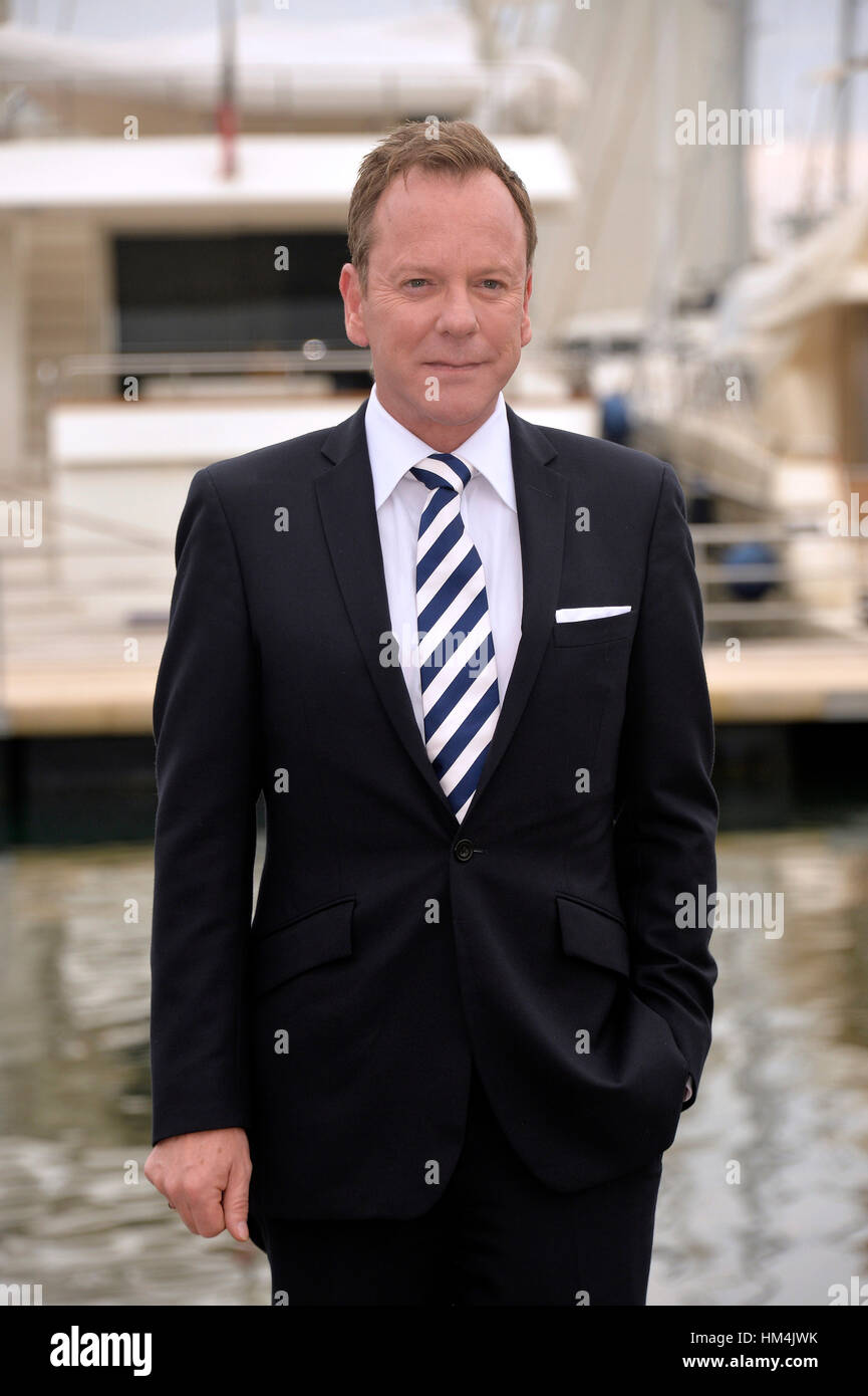 Kiefer Sutherland attending the International Market of Communications Programmes (MipCom) in Cannes (south-eastern France) on 2016/10/17 Stock Photo
