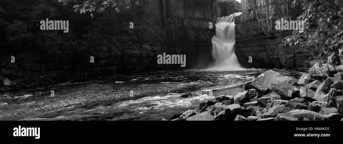 High Force Waterfall, river Tees, Teesdale, Durham County, England, Britain, UK Stock Photo