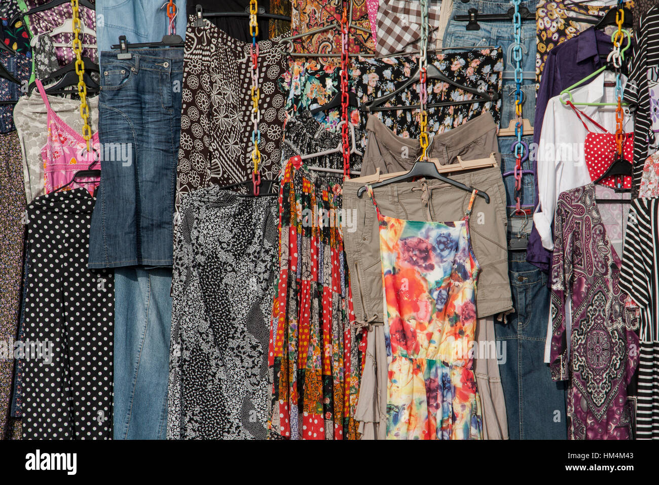 flea market wardrobe Stock Photo Alamy