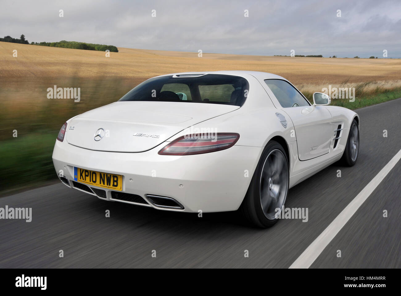 2010 Mercedes Amg Sls German Super Car With Gull Wing Doors Stock