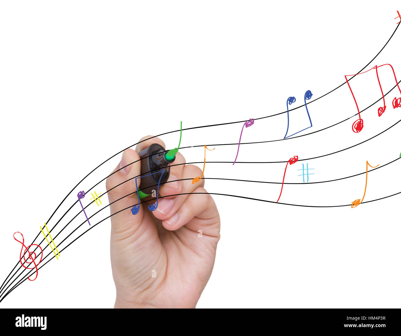 Hand write colorful note inthe sky Stock Photo - Alamy