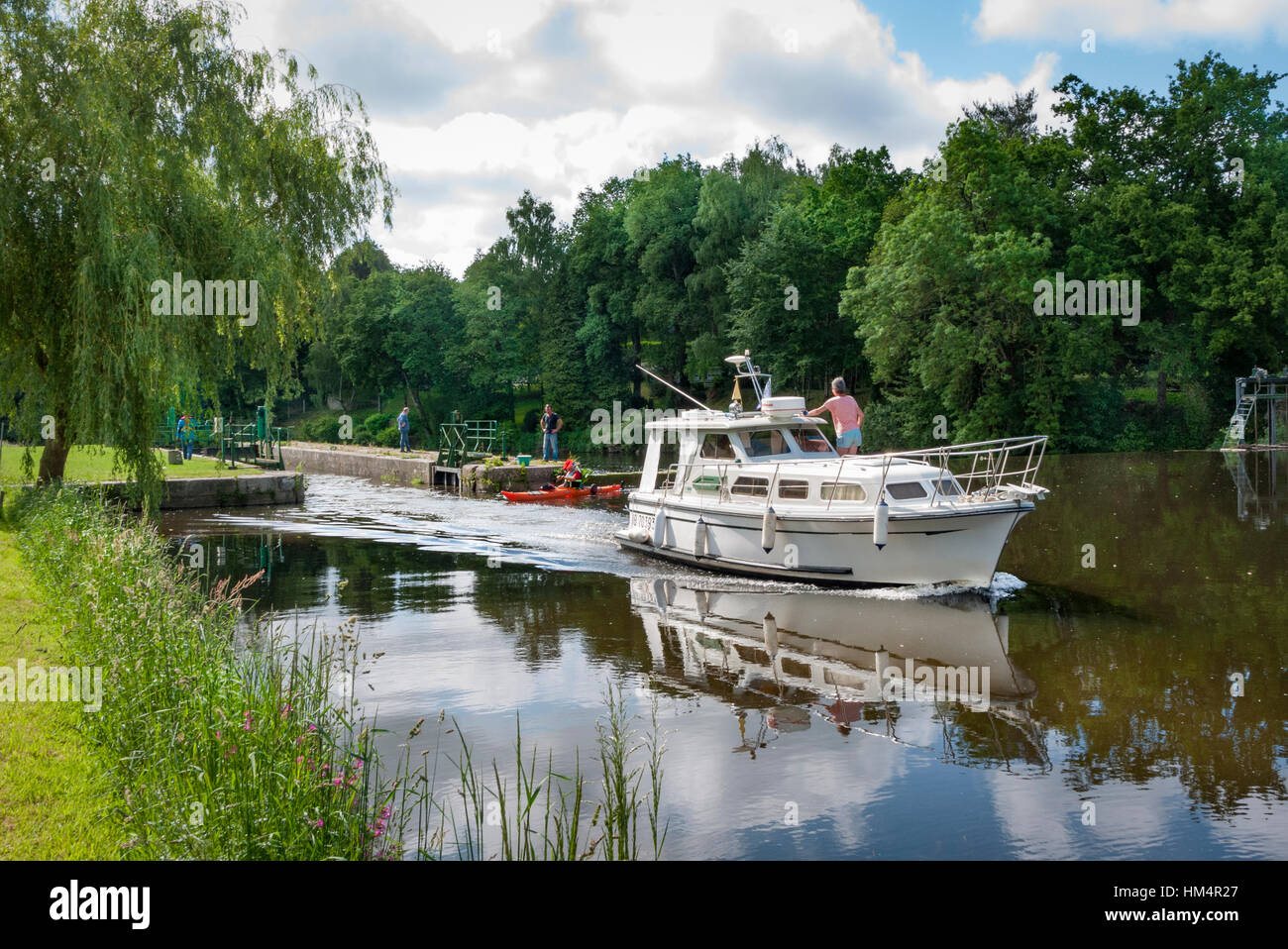 Nantes Brest canal Brittany France. Stock Photo