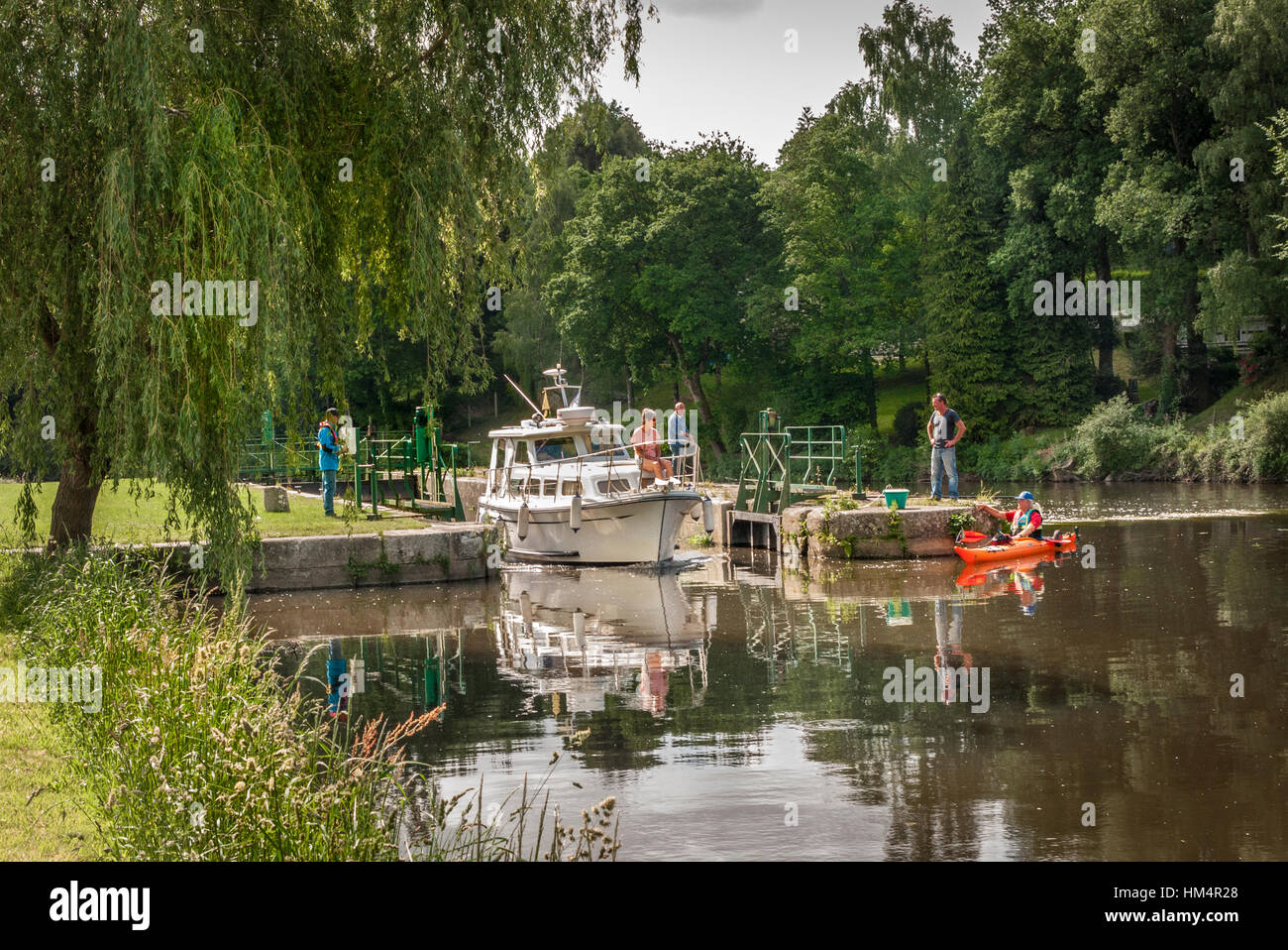 Nantes Brest canal Brittany France Stock Photo Alamy