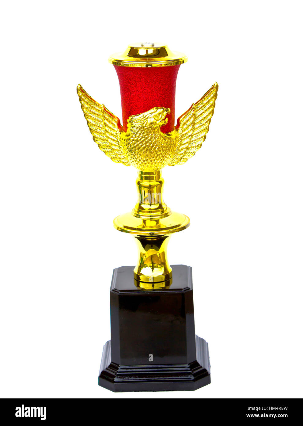 Gold Trophy isolated on white background Stock Photo - Alamy