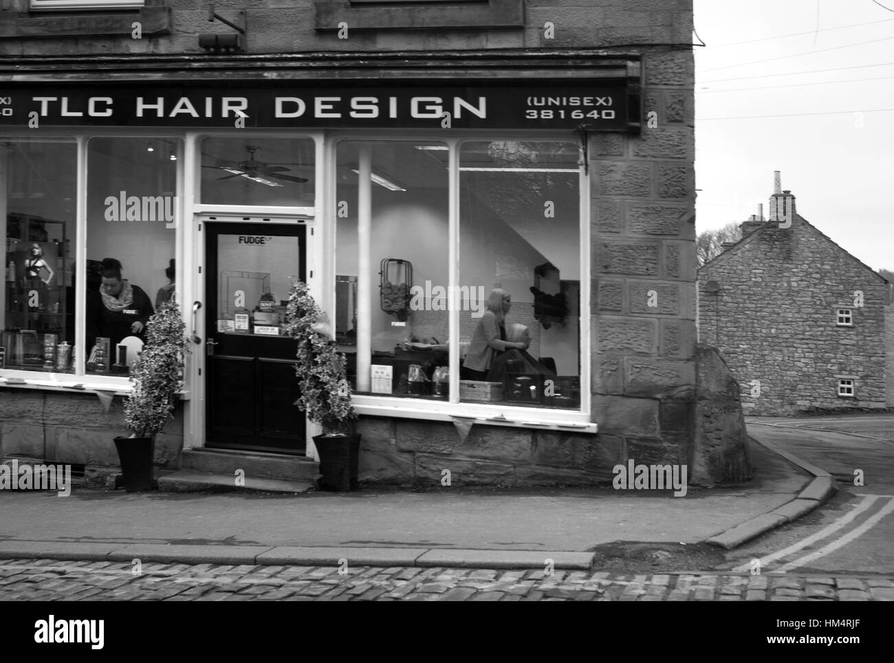 Hairdressers, Alston, Cumbri Stock Photo Alamy