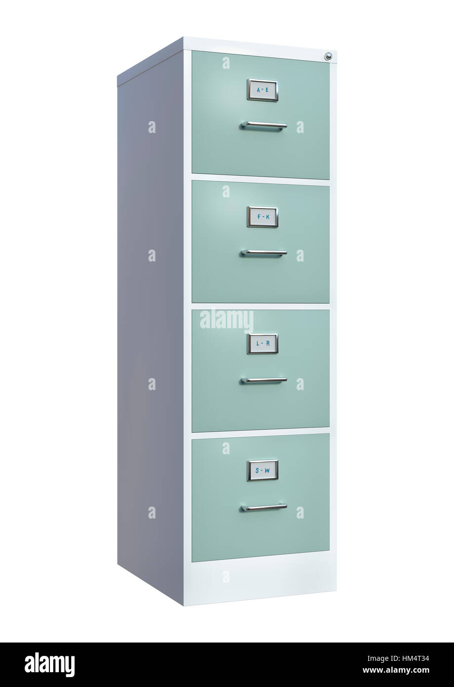 3D rendering of a filing cabinet isolated on white background Stock ...