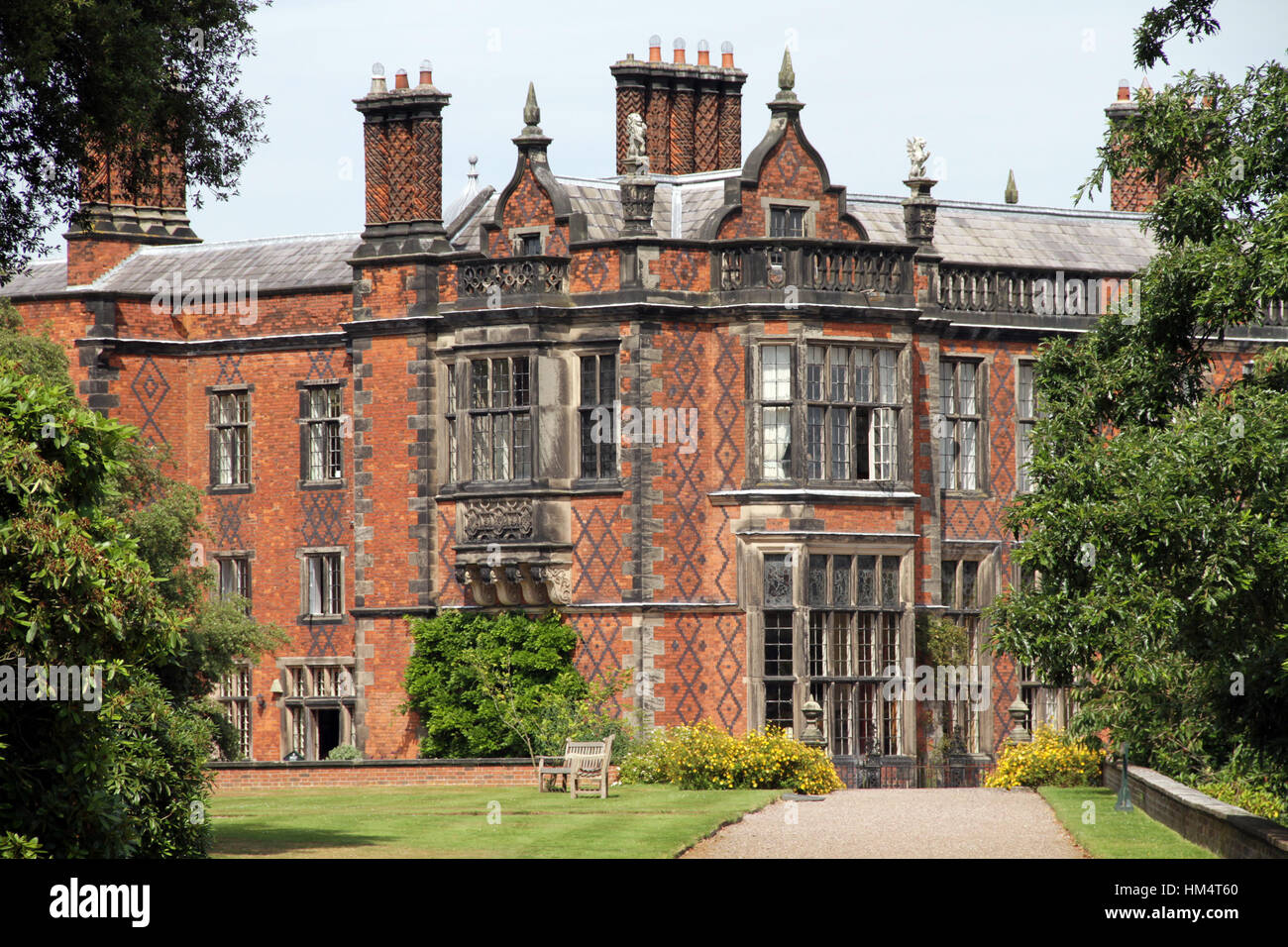 Arley Hall in the village of Arley, Cheshire, England, Stock Photo