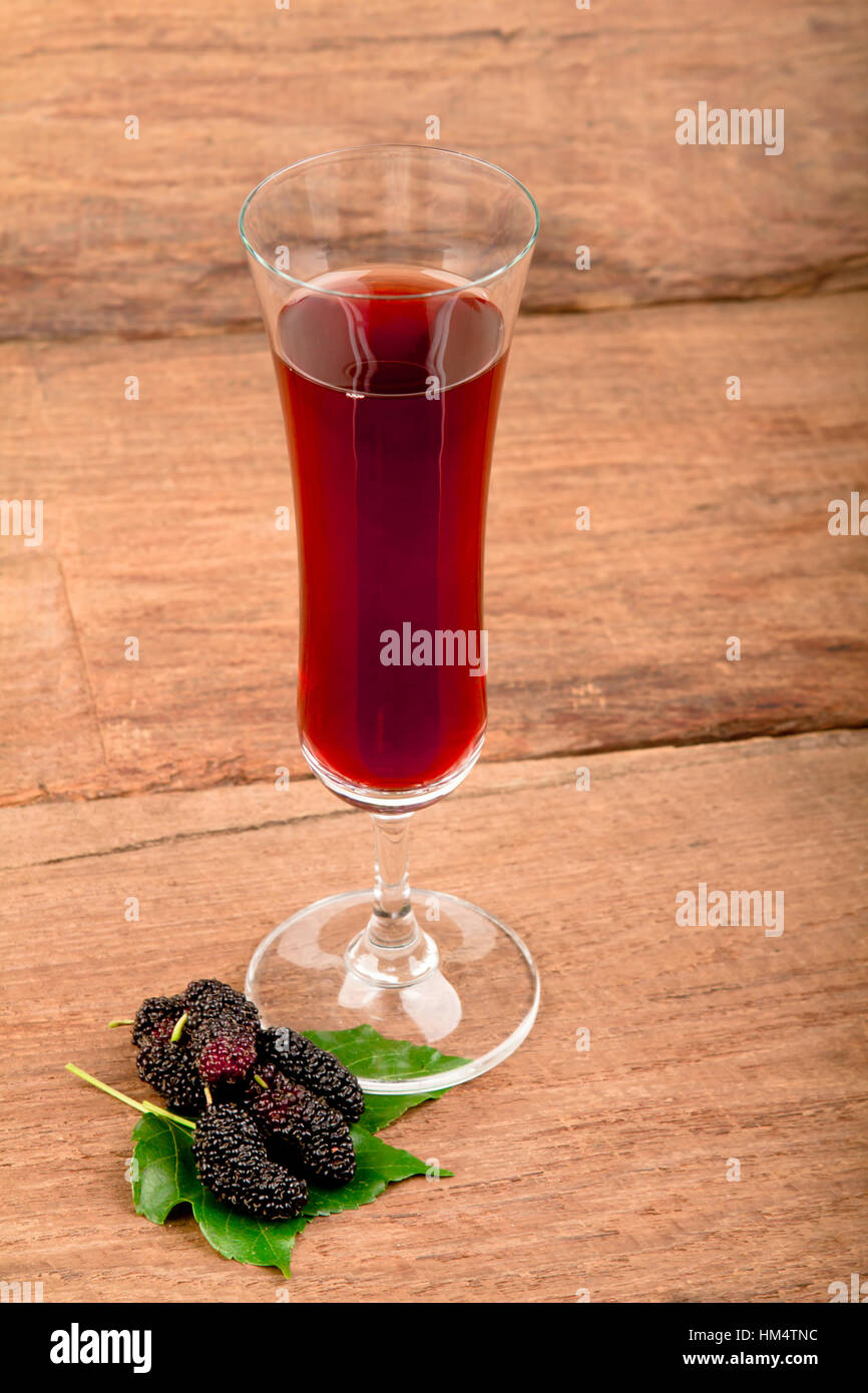 Mulberry juice in the glass Stock Photo Alamy