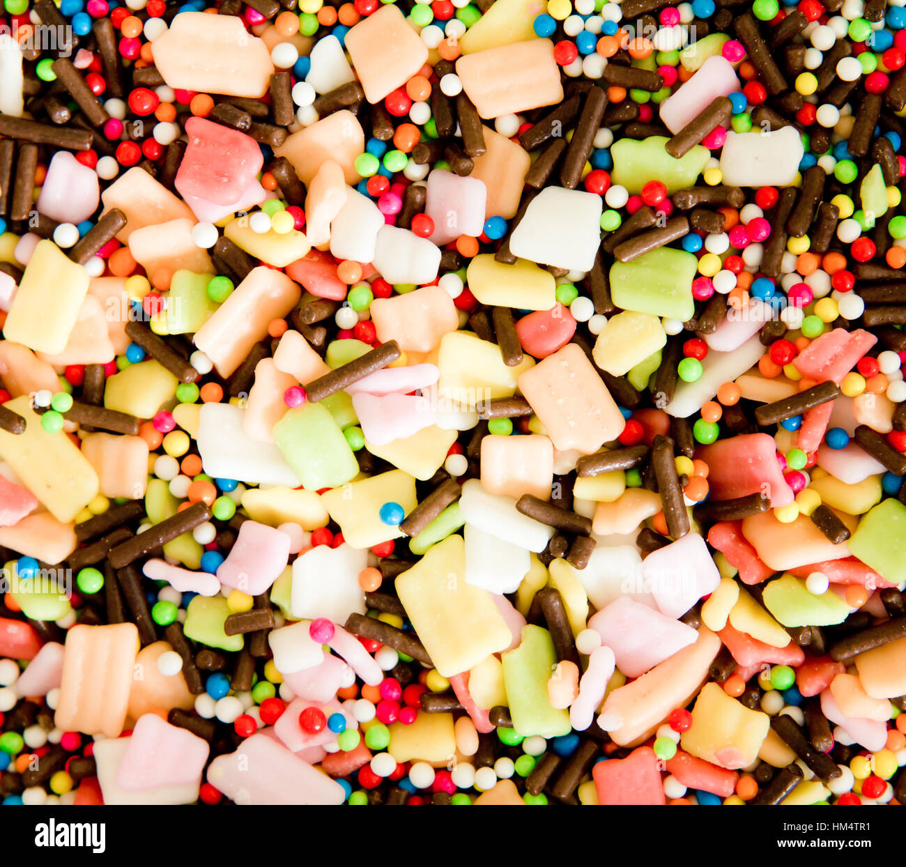 Rainbow Candy Sprinkles Topping Stock Photos & Rainbow Candy Sprinkles