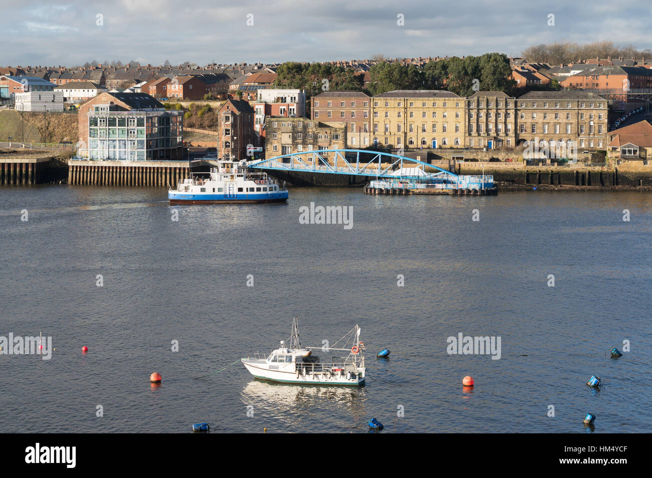 Shields ferry at North Shields ferry landing, north east England, UK Stock Photo