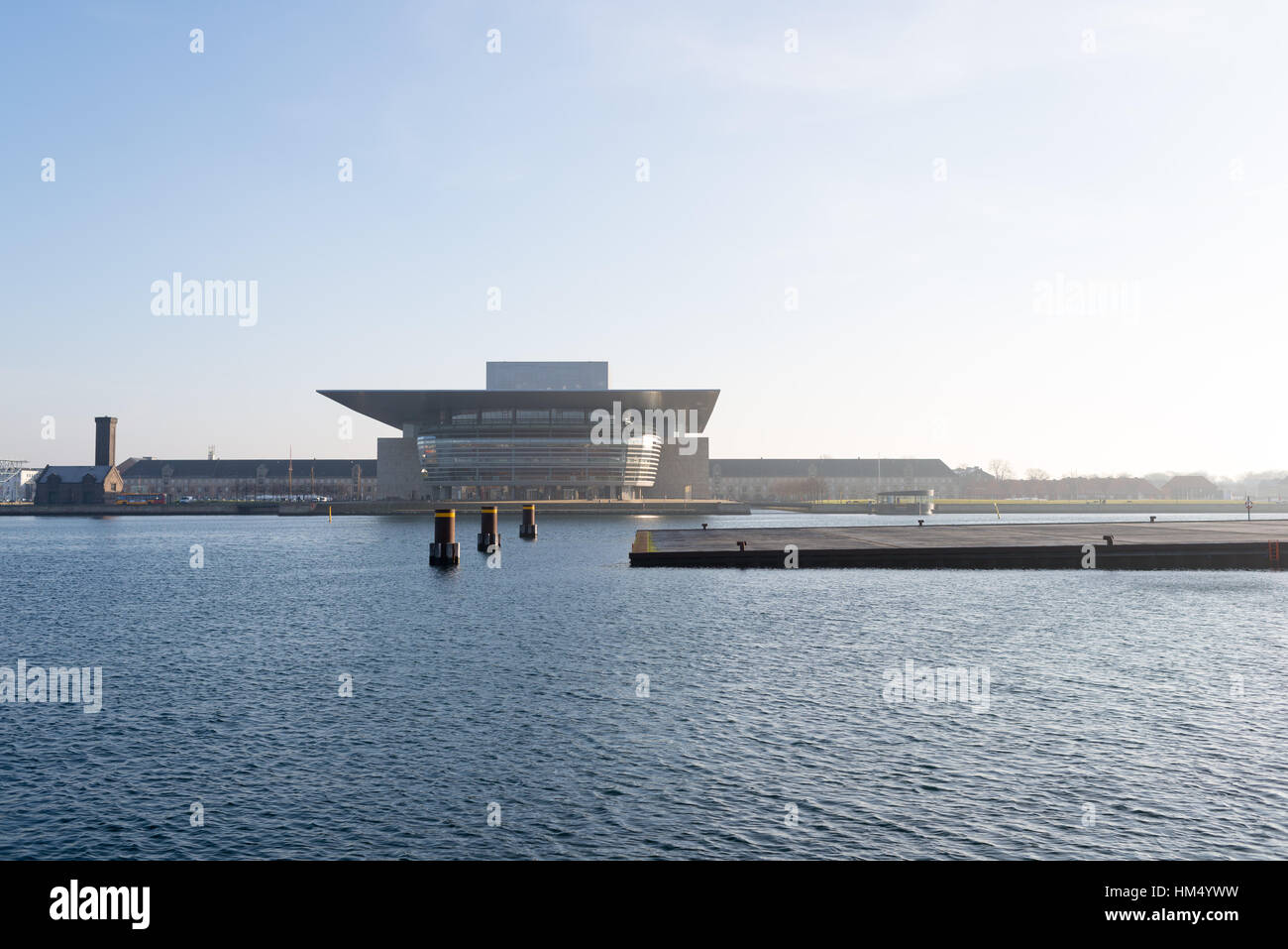 The Opera House across the water, Copenhagen, Denmark Stock Photo