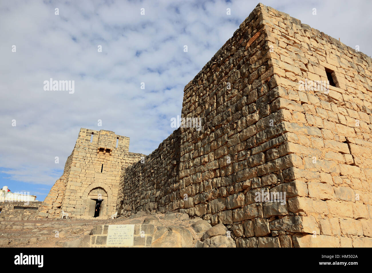 Qasr al-Azraq, Blue Fortress, a large fortress located in Jordan. It is one of the desert castles. Stock Photo