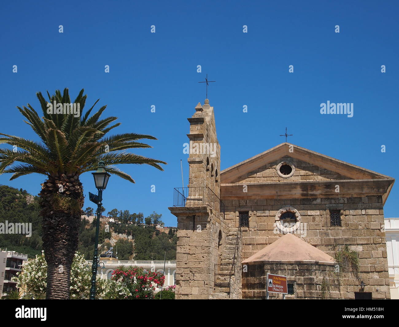 Colourful christian church in countryside of the island Stock Photo - Alamy