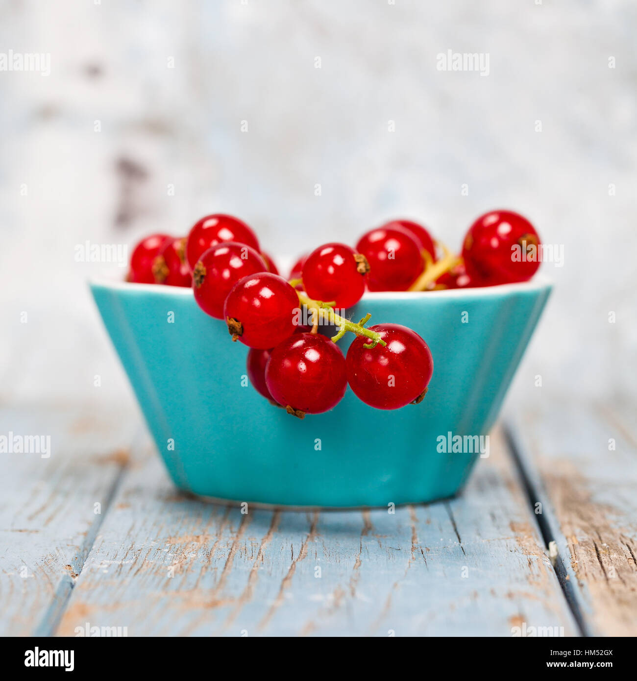 red currants in a bowl Stock Photo