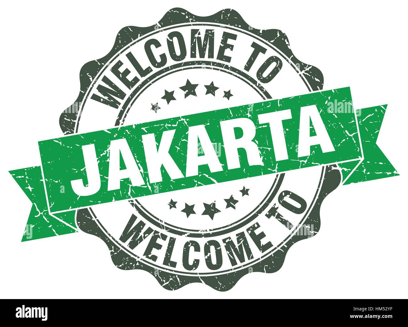 Jakarta round ribbon seal Stock Vector Image & Art Alamy