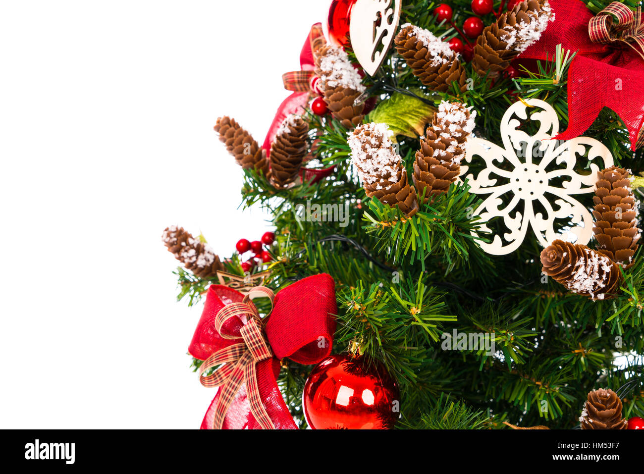Christmas tree isolated on white background Stock Photo - Alamy