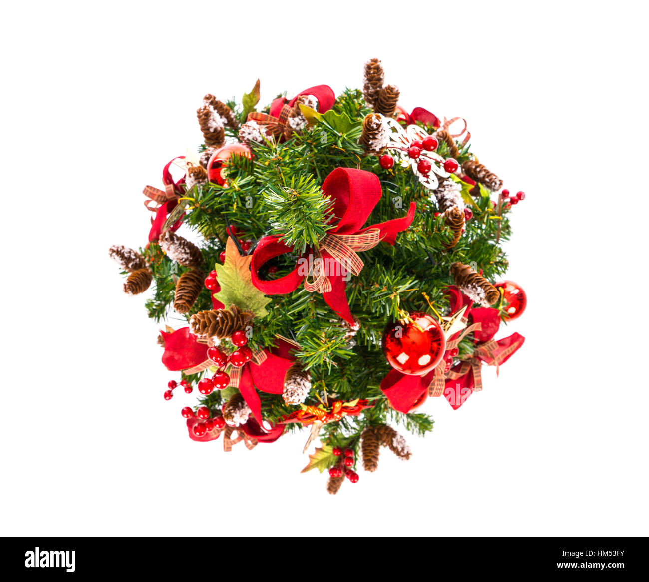 Christmas tree isolated on white background Stock Photo - Alamy