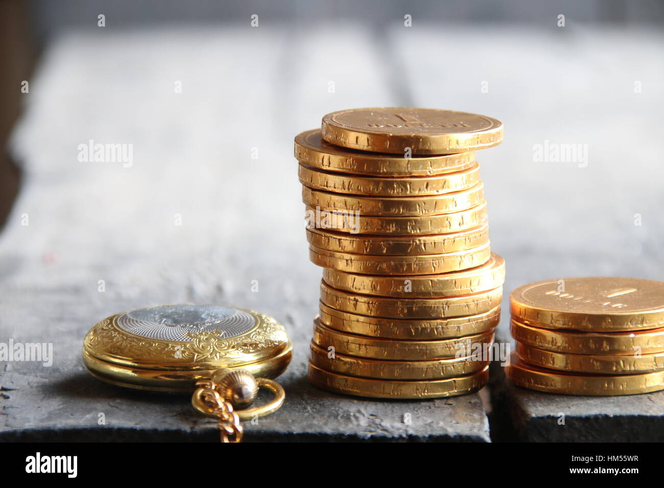 Stacks of golden coins. Business or finance concept Stock Photo - Alamy