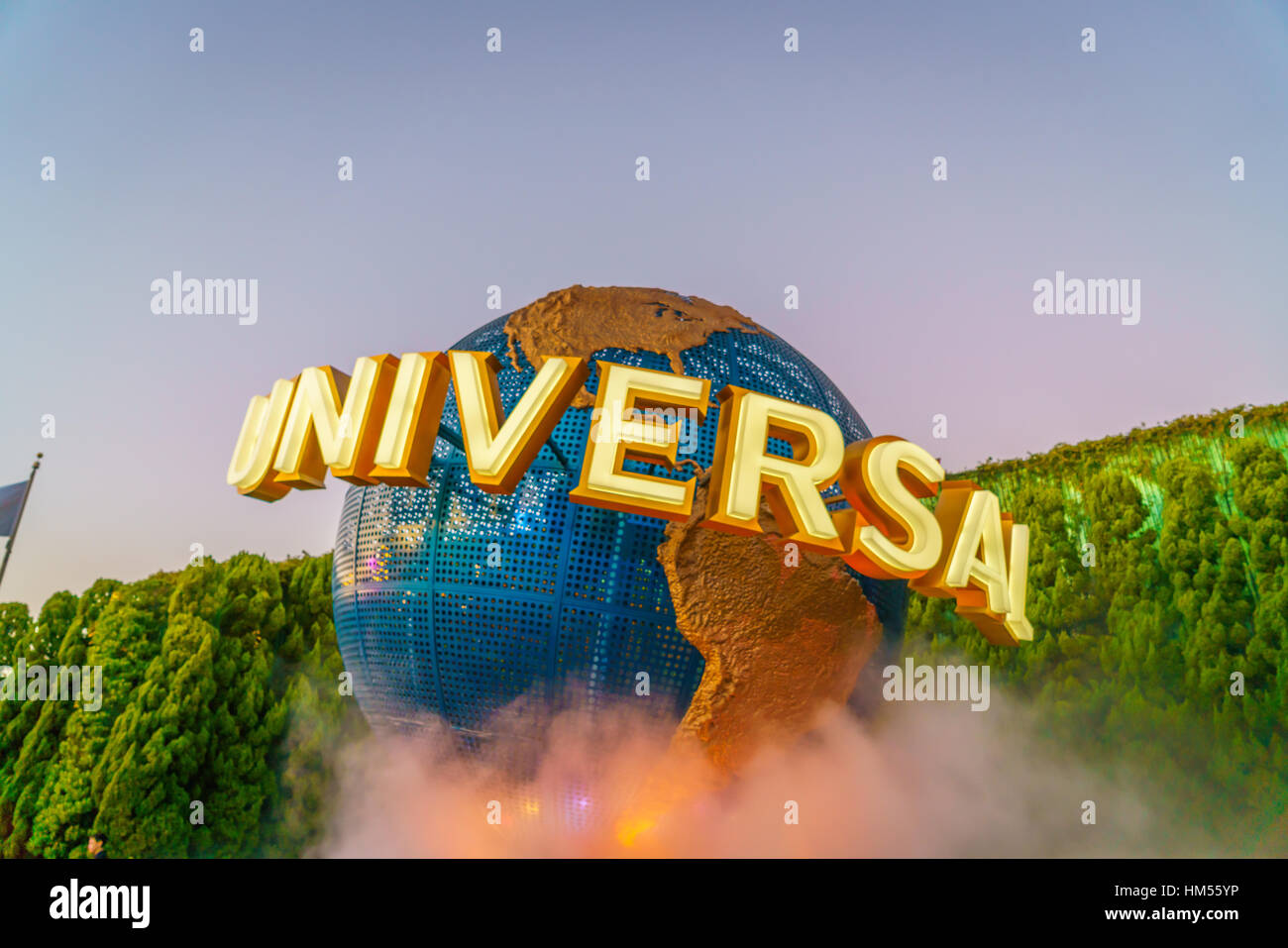 OSAKA, JAPAN - December 1, 2015: Universal Studios Japan (USJ). According to 2014 Theme Index Global Attraction Attendance Report, USJ is ranked fifth Stock Photo