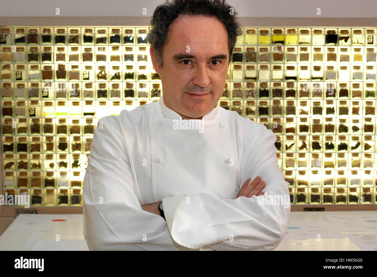 Ferran Adrià Acosta is a Catalan chef born on May 14, 1962 in L'Hospitalet de Llobregat (Barcelona, Catalonia). He was the head chef of the 'El Bulli' Stock Photo