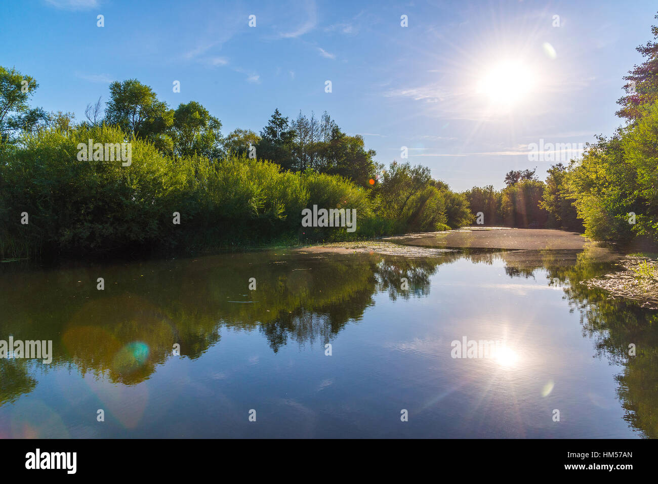 summer landscape with river in central Russia Stock Photo - Alamy