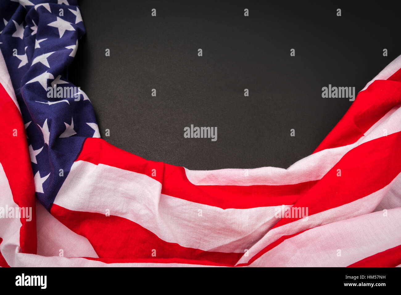 American flag on black background Stock Photo - Alamy