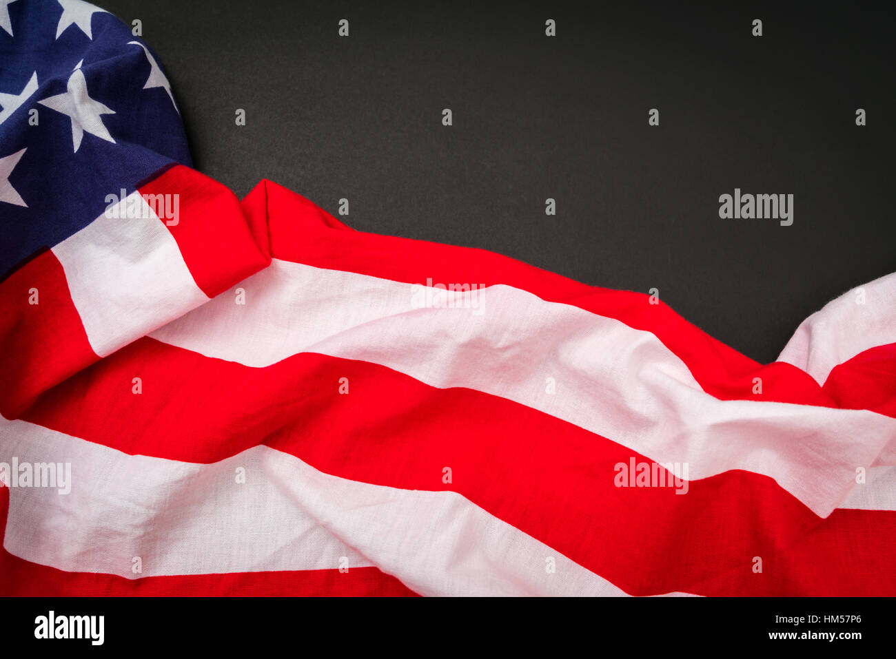 American flag on black background Stock Photo - Alamy