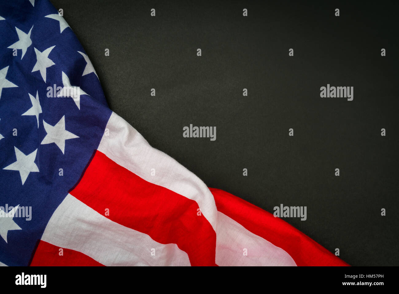 American flag on black background Stock Photo - Alamy