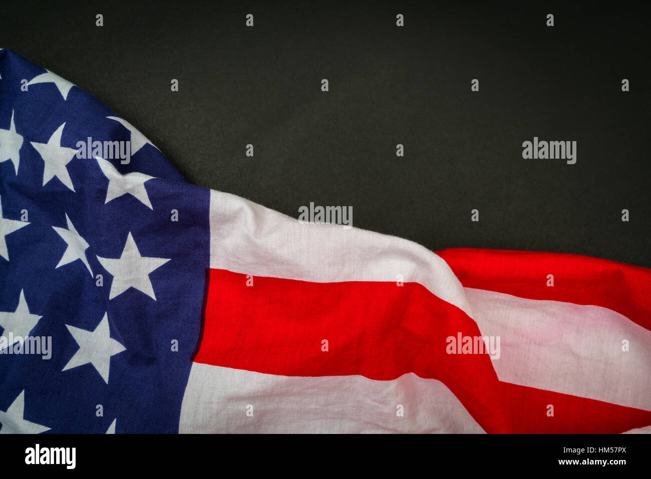 American flag on black background Stock Photo - Alamy