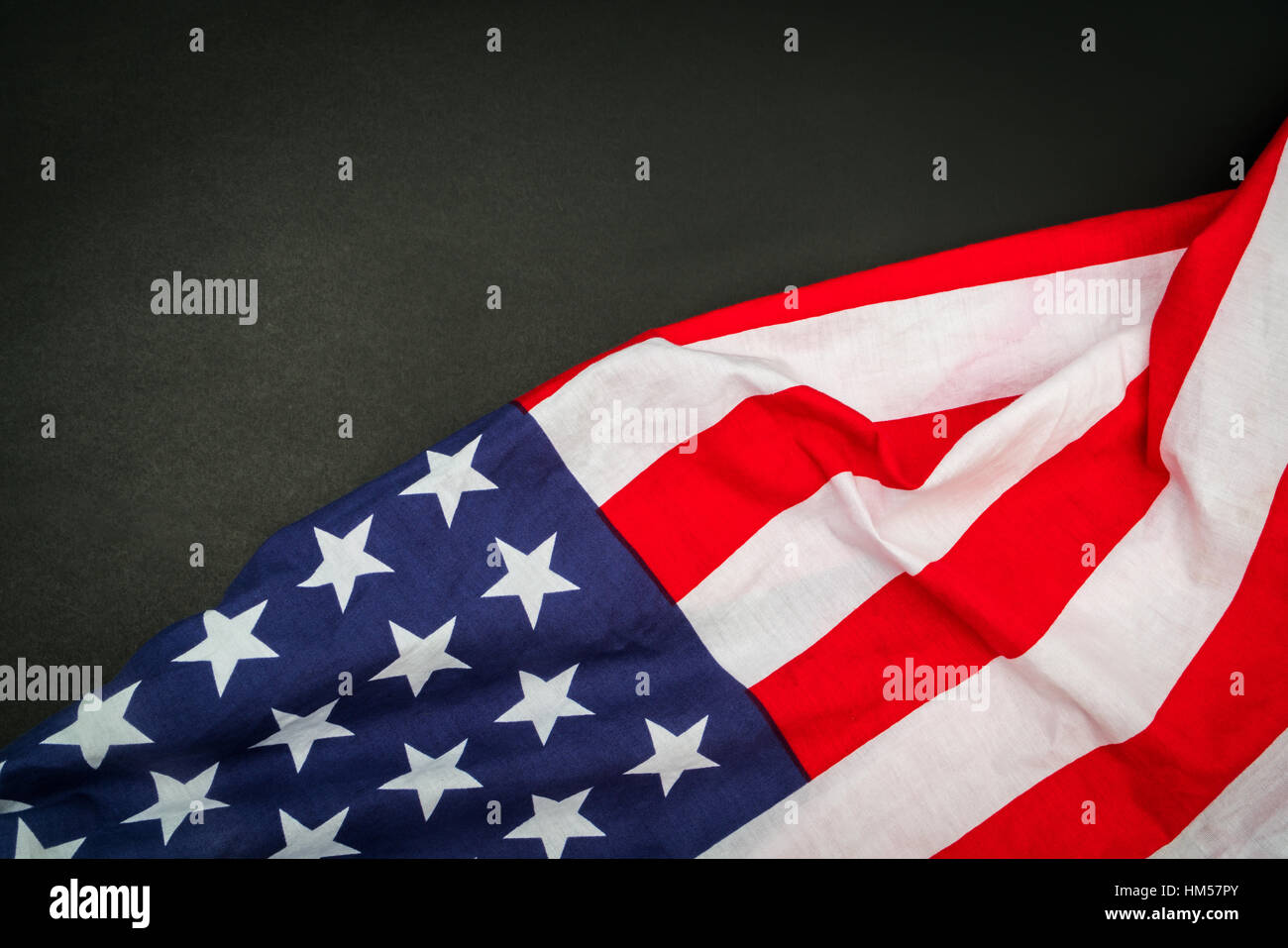 American flag on black background Stock Photo - Alamy