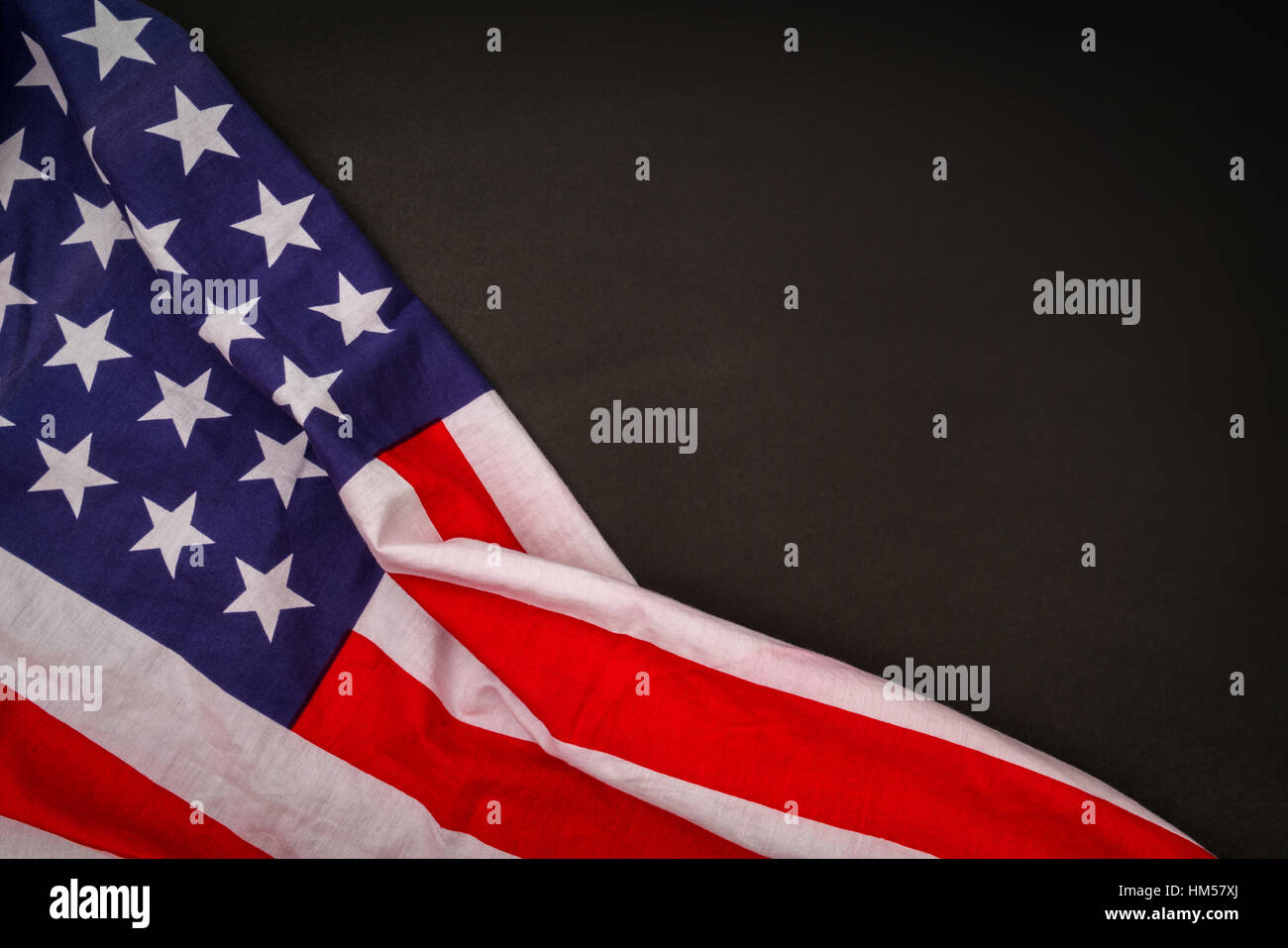American flag on black background Stock Photo - Alamy