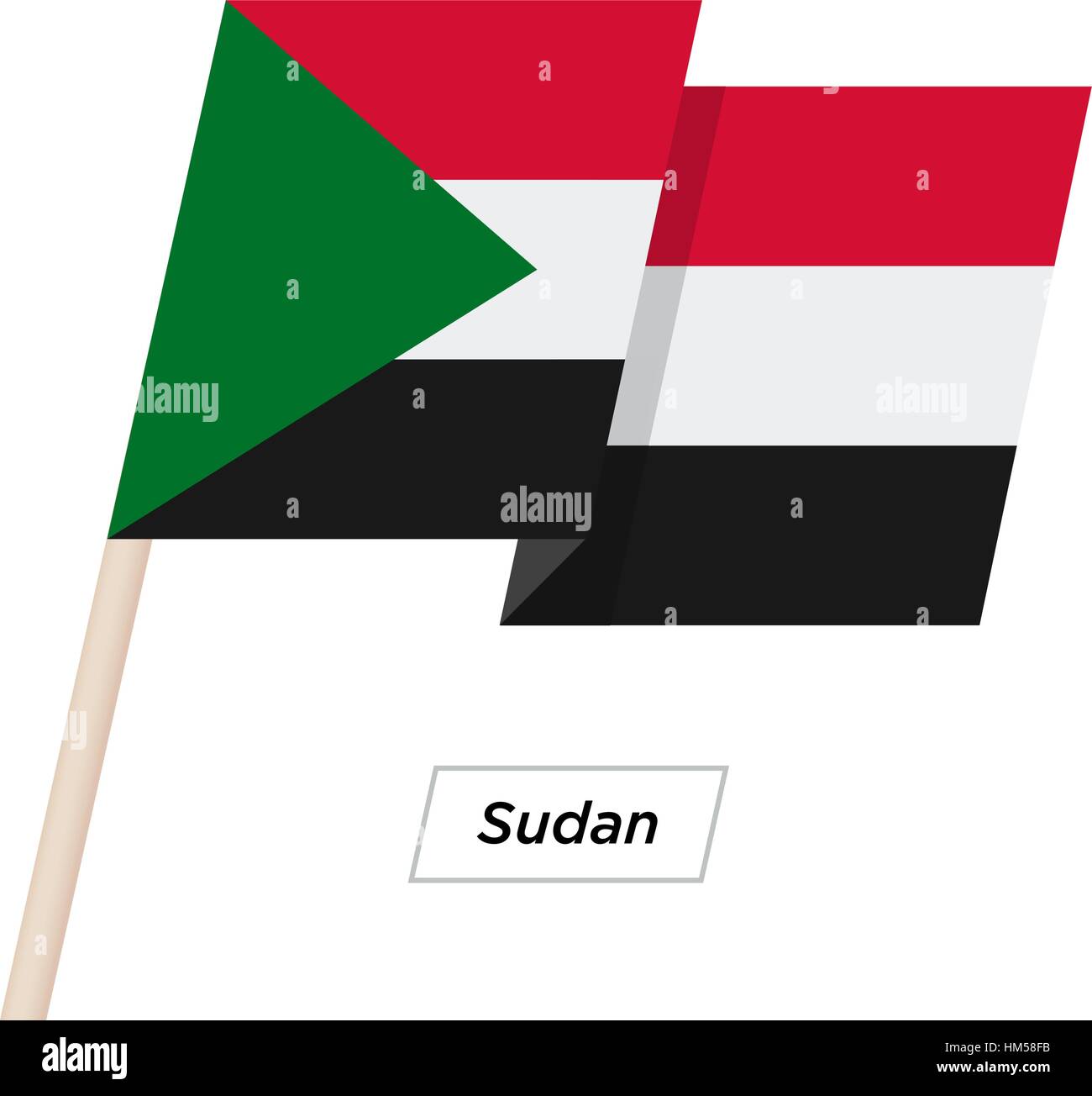 Wavy flag of sudan hi-res stock photography and images - Alamy