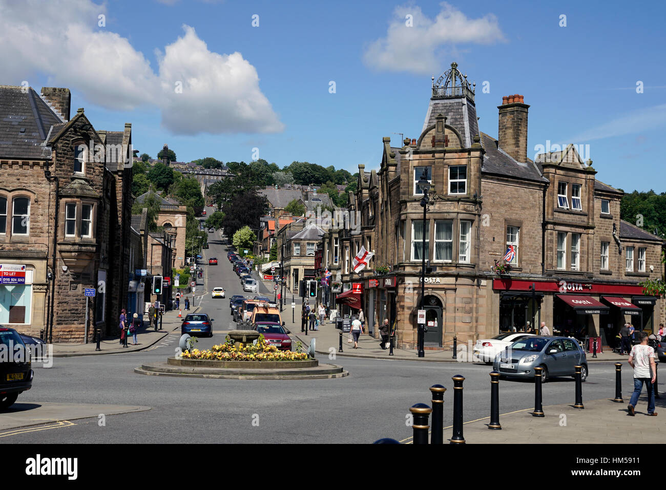 Matlock Town in Derbyshire England Stock Photo
