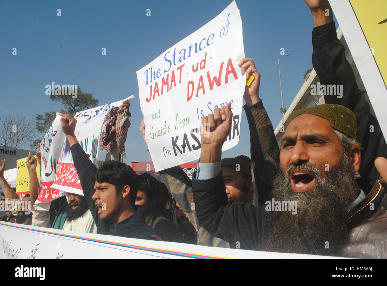 Saeed Rwp Rawalpindi, Pakistan. 31st Jan, 2017. Supporters of Hafiz Saeed, head ...