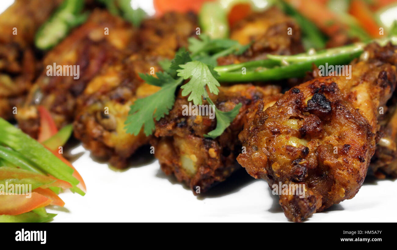 Chicken Spicy Wings Stock Photo Alamy