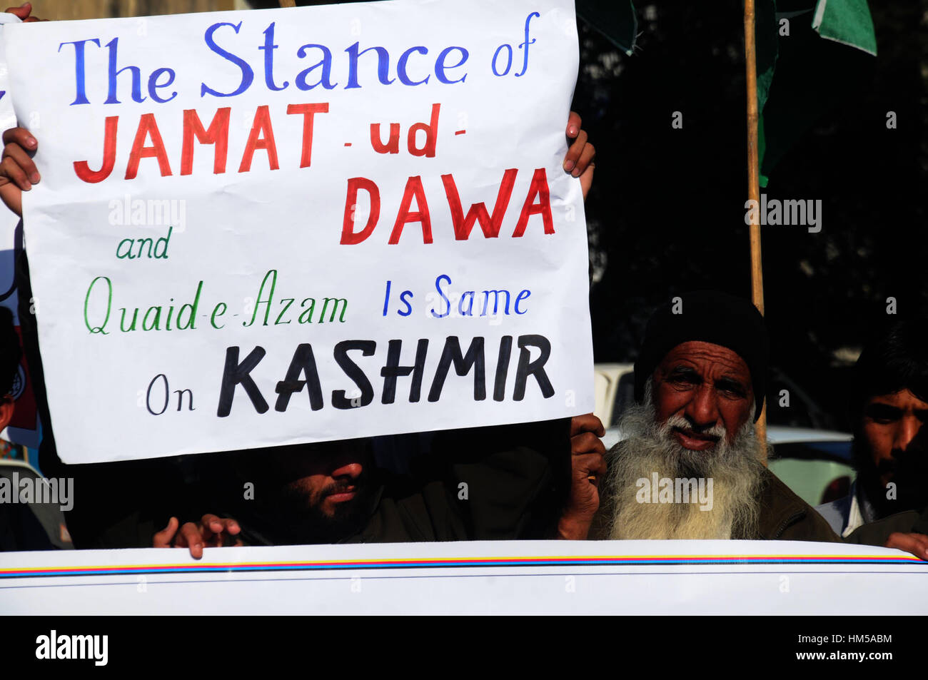 Saeed Rwp Rawalpindi, Pakistan. 31st Jan, 2017. Supporters of Hafiz Saeed, head ...