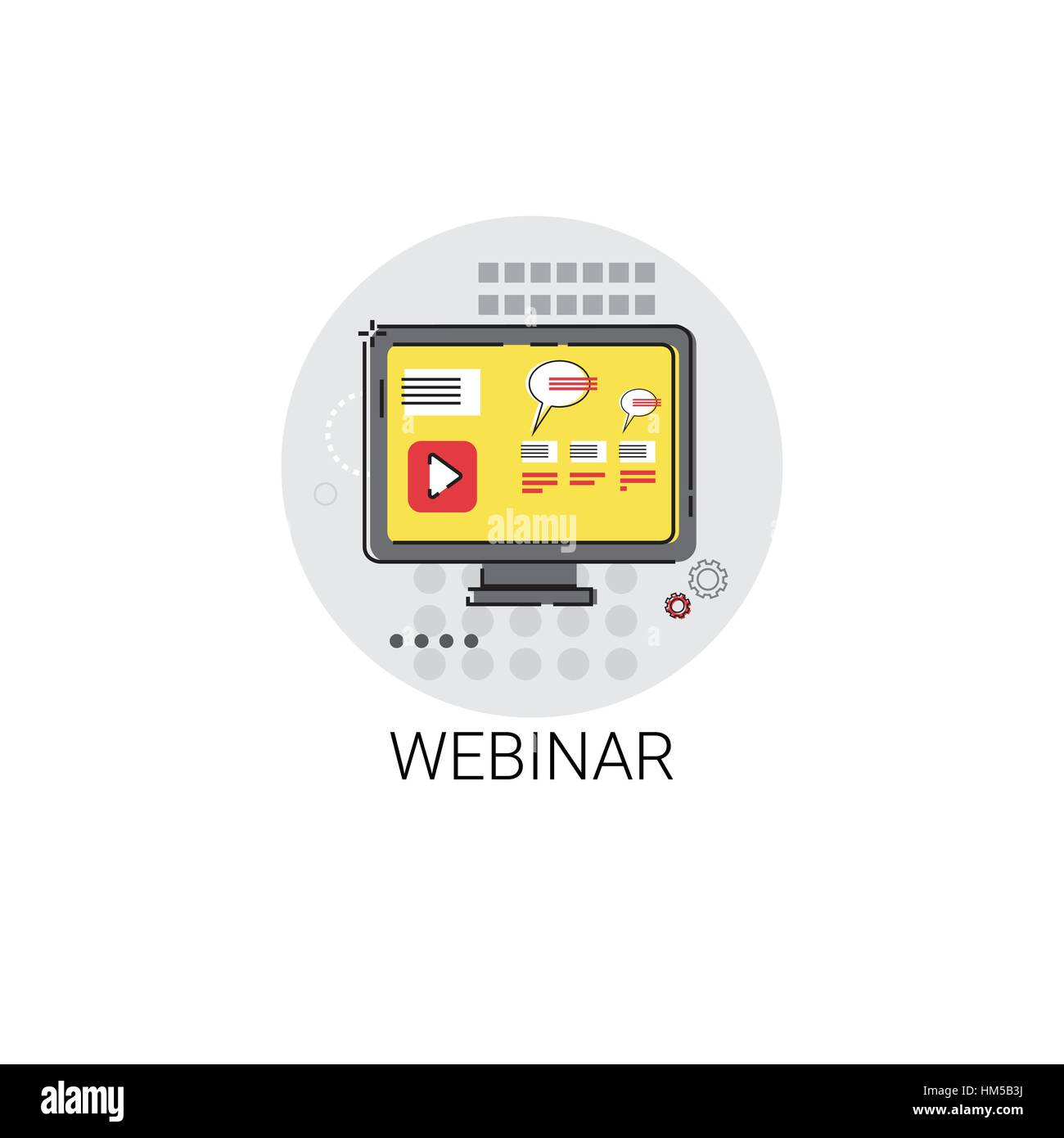 Knowledge Webinar Elearning Education Online Icon Stock Vector Image ...