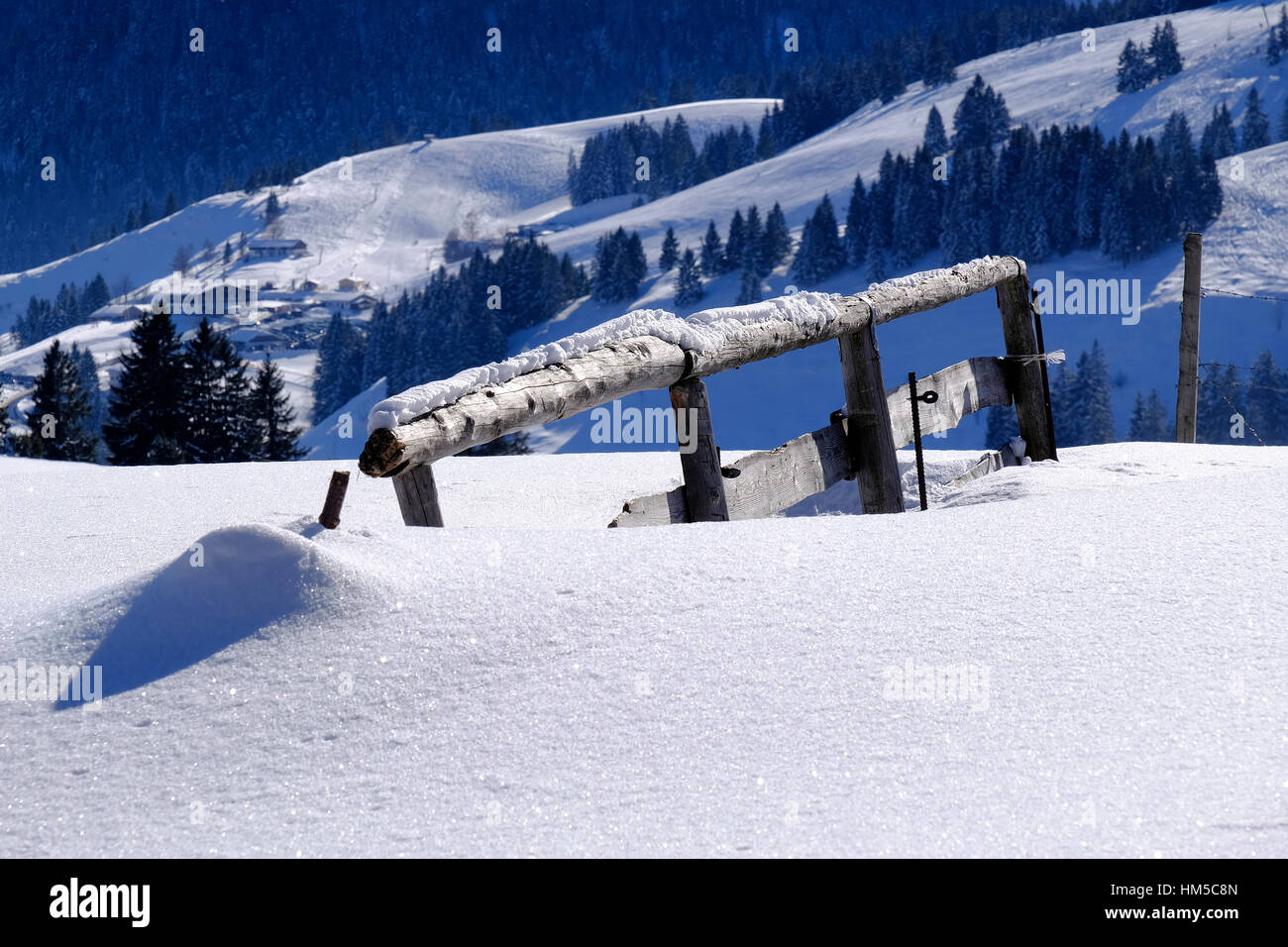 Winter landscape in the Alps Stock Photo - Alamy