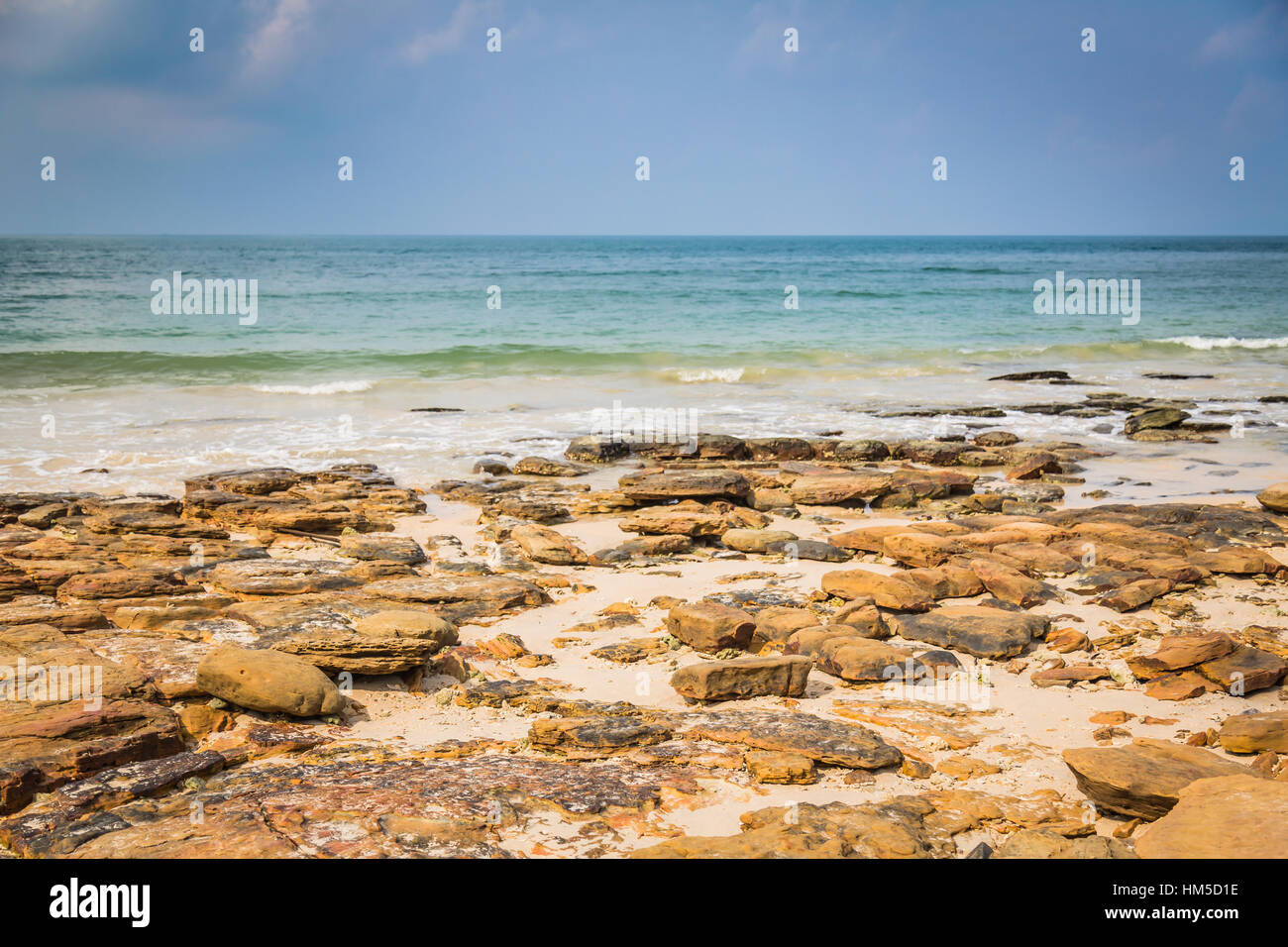 Rocks on the beach Stock Photo - Alamy
